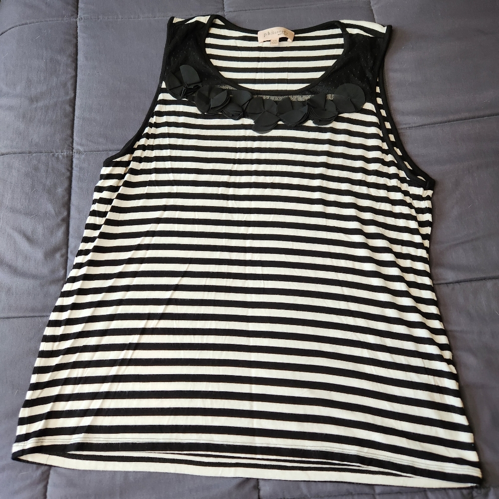 Philosophy Republic Clothing Tank Top Black And White